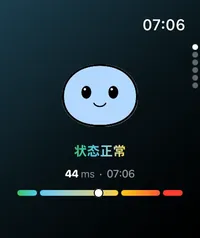 Apple Watch 压力界面,带个人基线色条