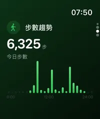 Apple Watch 步數追蹤畫面